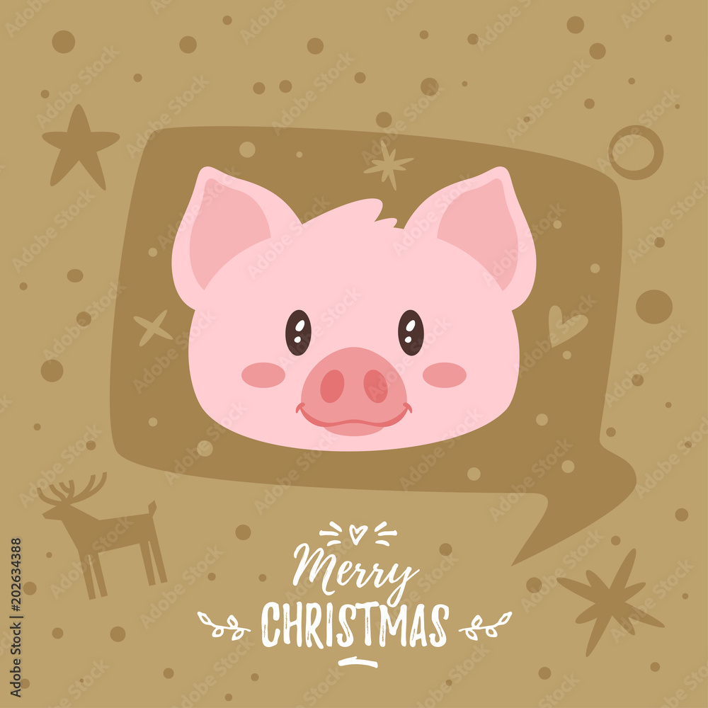 2019 New yea, Christmas greeting card 2019 New yea, Christmas greeting card