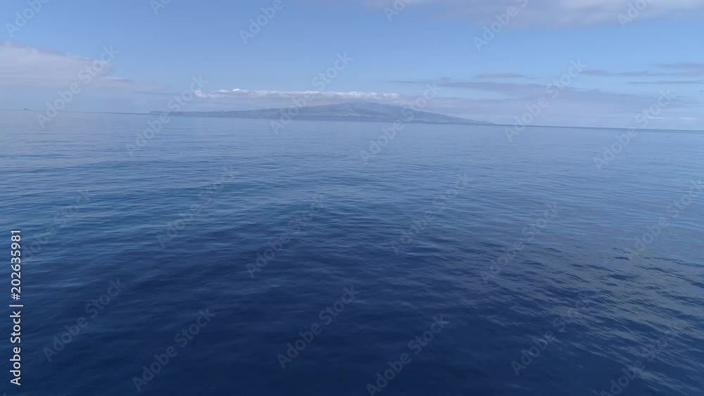 Aerial view on very calm ocean surface, Azores, mid Atlantic Aerial view on very calm ocean surface, Azores, mid Atlantic