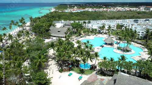 Aerial panoramic view of La Romana, Dominican Republic