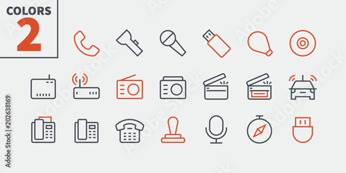 Devices UI Pixel Perfect Well-crafted Vector Thin Line Icons 48x48 Ready for 24x24 Grid for Web Graphics and Apps with Editable Stroke. Simple Minimal Pictogram Part 3-3