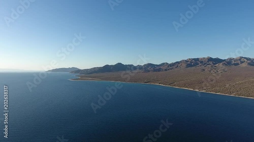 Aerial panoramic views of isla San Jose, Baja California 
Sur, Mexico. Sea of cortez. photo