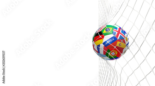 soccer goal soccer ball wit...