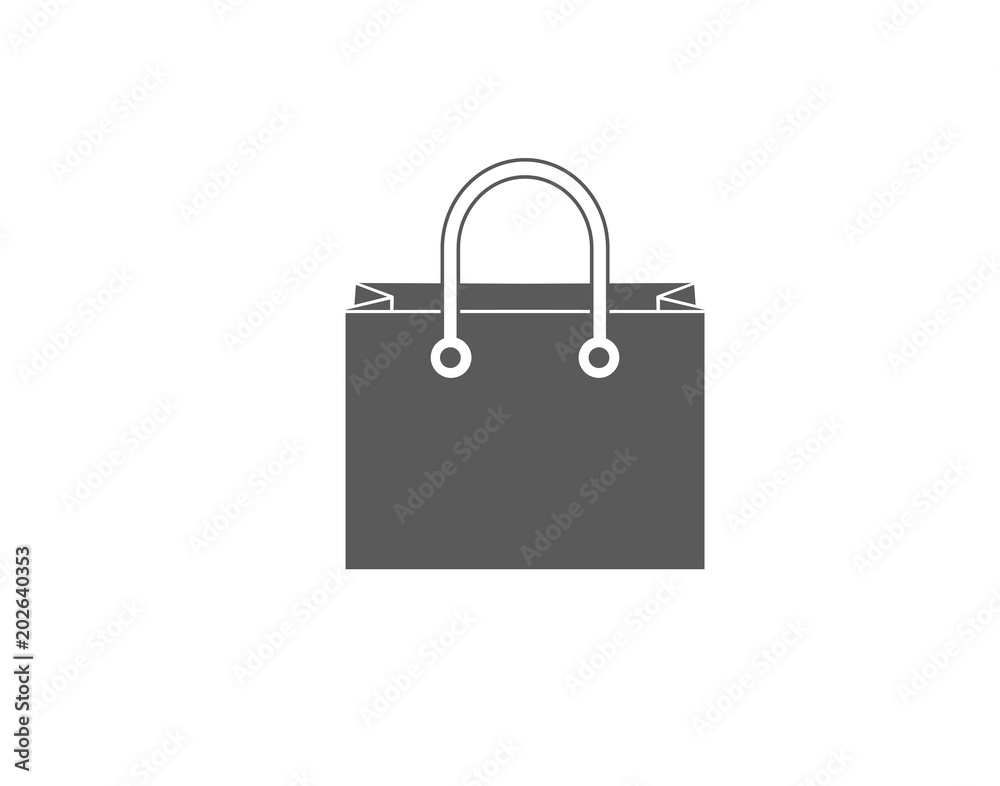 Modern shopping bag icon for retail or e-commerce illustrations Modern shopping bag icon for retail or e-commerce illustrations