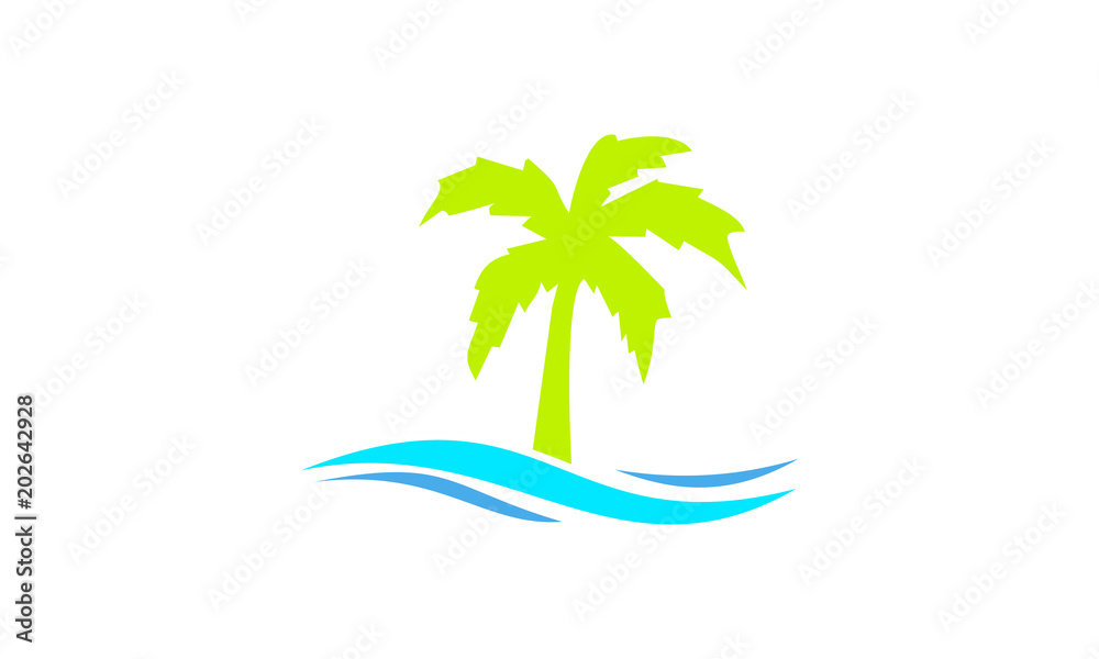 palm and water