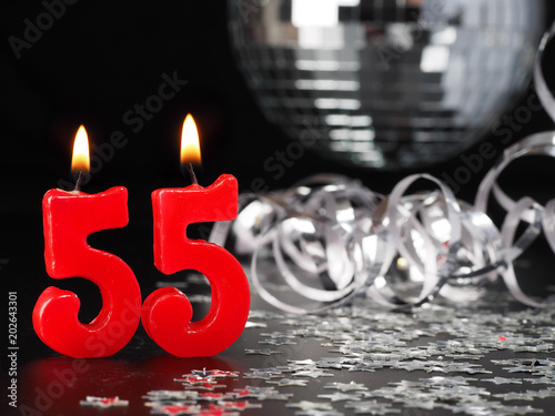 Red candles showing Nr. 55

Abstract Background for birthday or anniversary party.