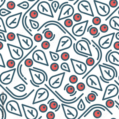 Minimal Berries Seamless Pattern
