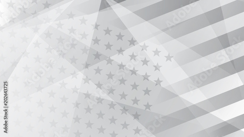 Independence day abstract background with elements of the american flag in gray colors