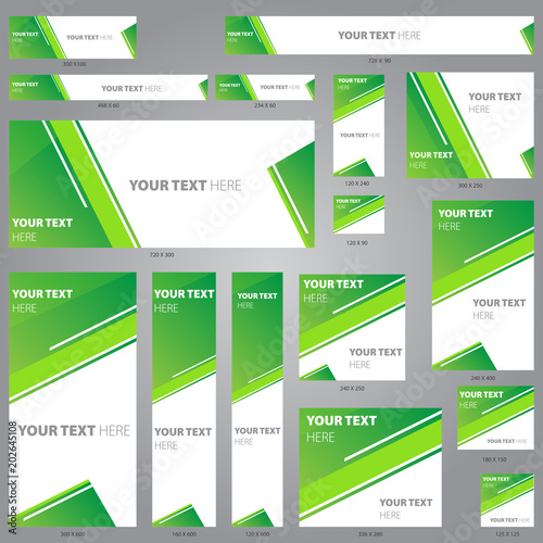 Web Banner Design Template Vector Set