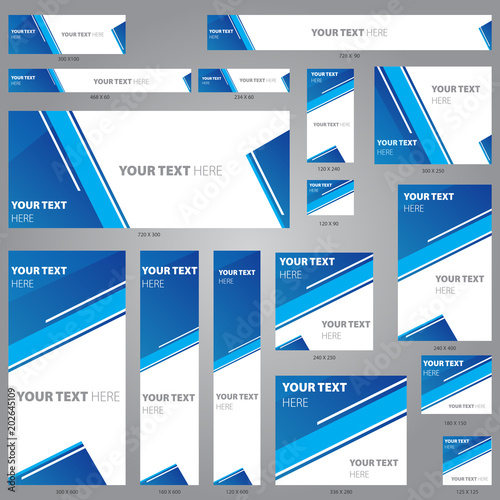 Web Banner Design Template Vector Set