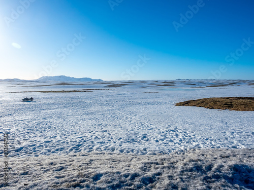 Snow field in Iceland