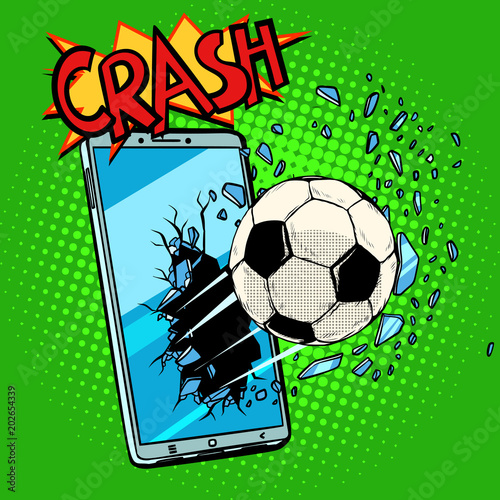 online sports betting and broadcasting socker concept