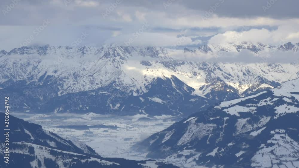 Scenery of the Alps covered with snow Scenery of the Alps covered with snow