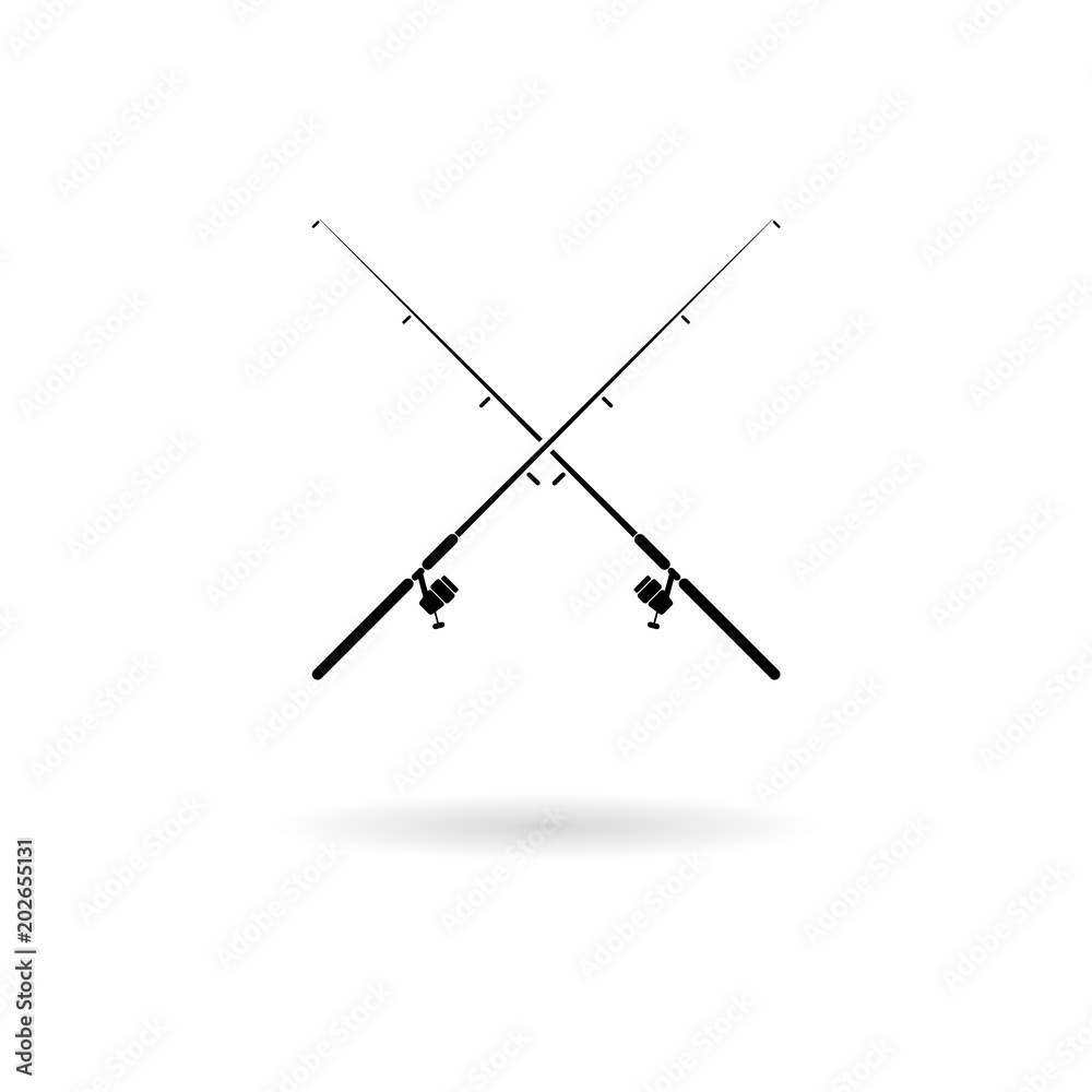Fototapeta premium Fishing rod icon