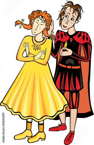 Princess and enamored prince