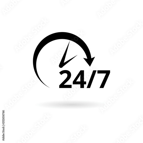 Twenty four hours open icon