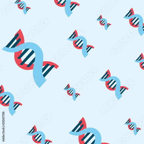 Background with dna molecules pattern, colorful design. vector illustration
