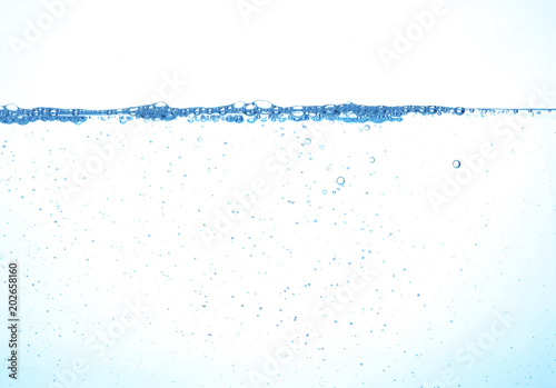 Close up water splash over white