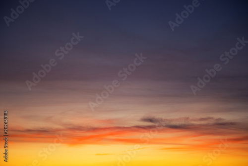 Fototapeta Naklejka Na Ścianę i Meble -  Sunset sky colors. Sky with sunset colours