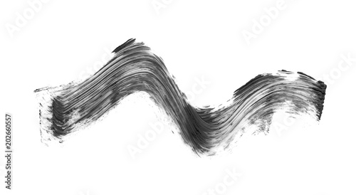 Stroke of mascara on white background