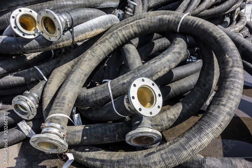 Pressure suction reinforced, universal hose for suction and delivery of abrasive materials photo