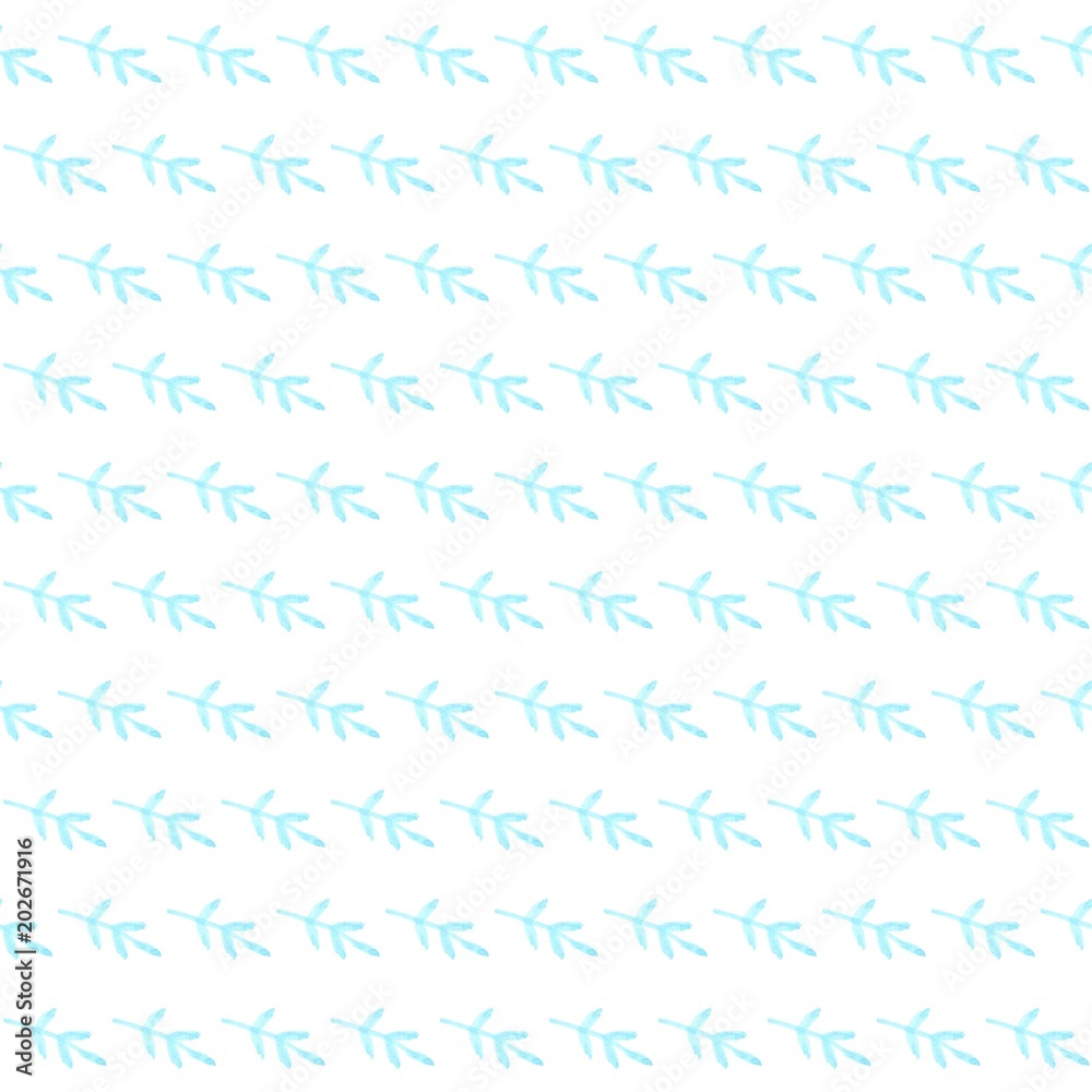 Seamless pattern with blue twigs. Cute simple background. Repeat pattern. Light background with watercolor leaves. Seamless pattern with blue twigs. Cute simple background. Repeat pattern. Light background with watercolor leaves.