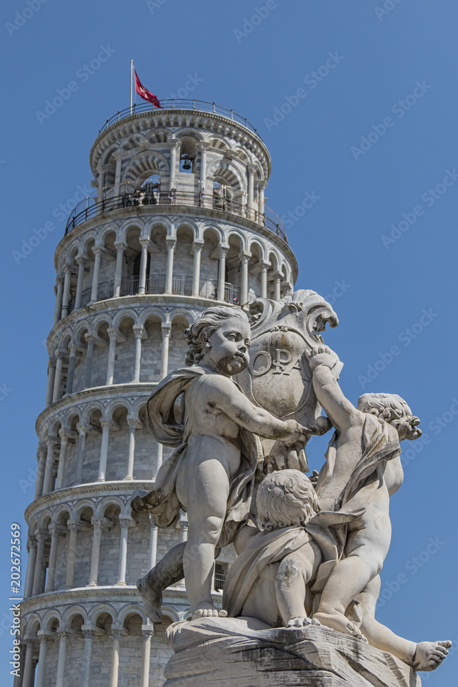 The Fountain of Putti in the Piazza del Duomo in Pisa