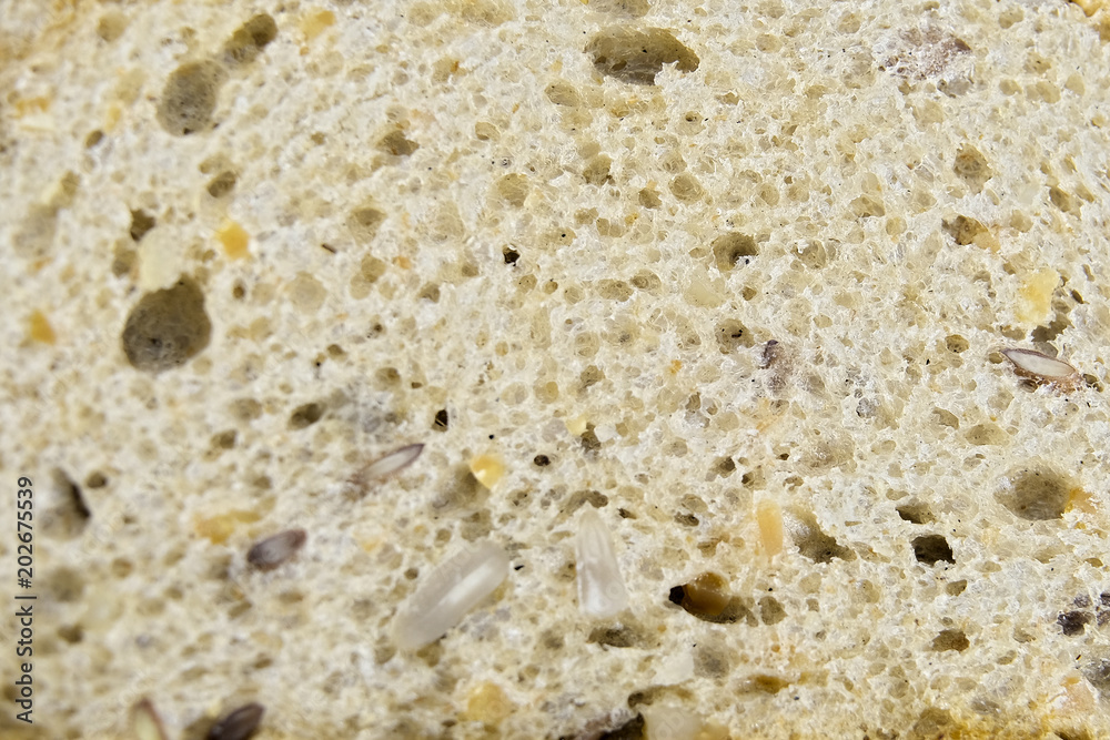 The image of bread close up