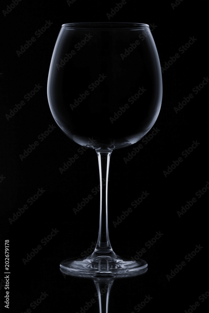 glass in black background glass in black background