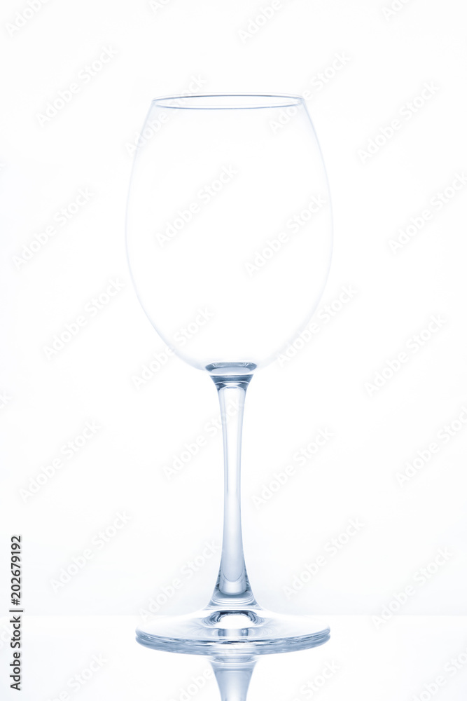 glass in white background
