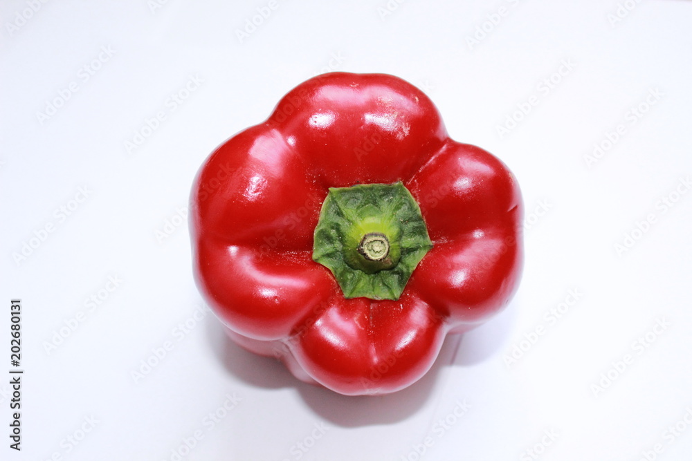 Close up of red pepper isolated on white Close up of red pepper isolated on white