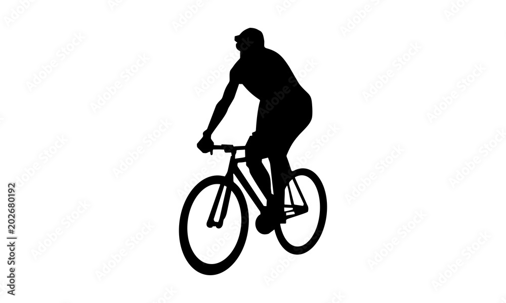 vector images of men riding bikes. vector images of men riding bikes.