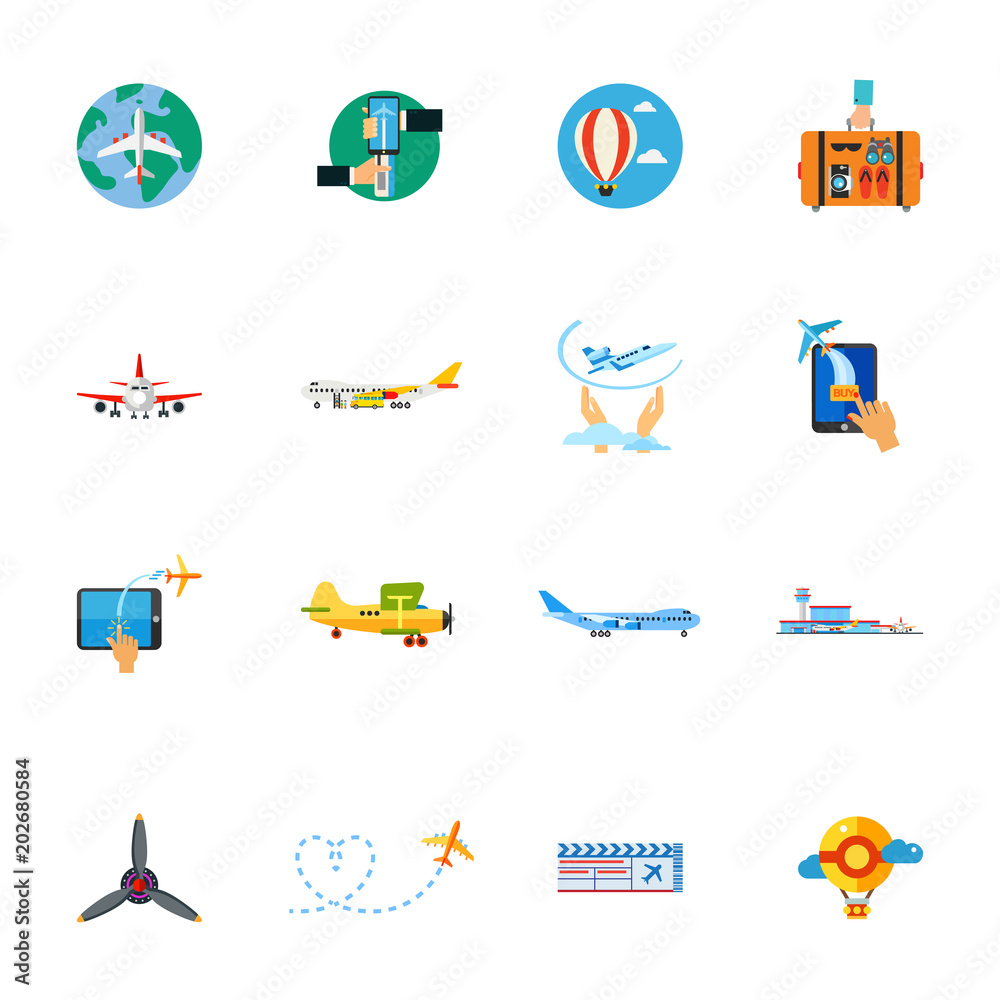 Fotografie Air travel icon set