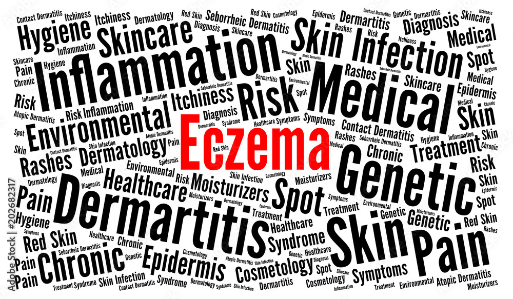 Eczema word cloud concept