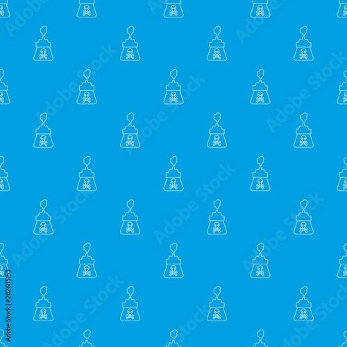 Poison pattern vector seamless blue repeat for any use
