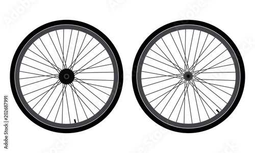 front and rear bike tires.