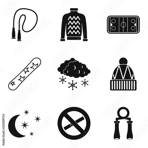Frisky icons set. Simple set of 9 frisky vector icons for web isolated on white background