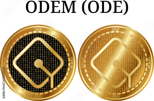 Set of physical golden coin ODEM (ODE) photo