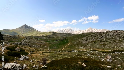 The Gran Sasso National Park (Abruzzo, Italy). The video proposes the play of light and shadow given by the passage of the clouds to cover the sun