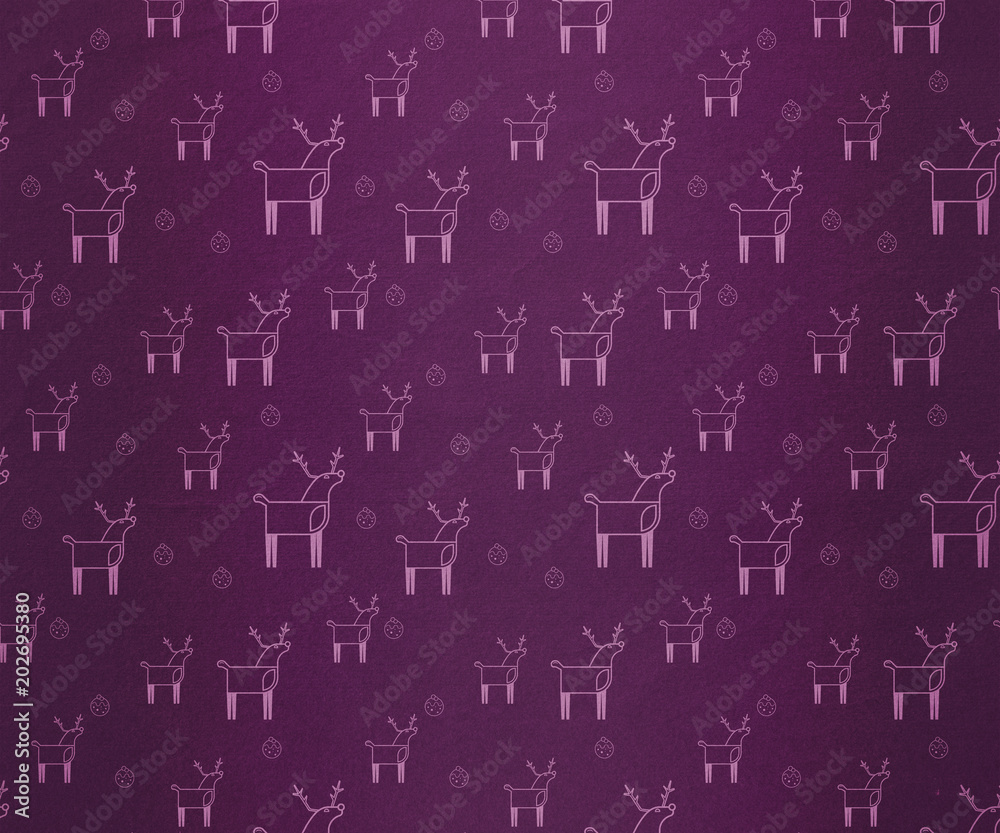 Digitally generated Reindeer pattern wallpaper 