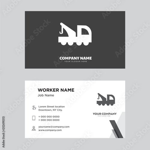 tow truck business card design