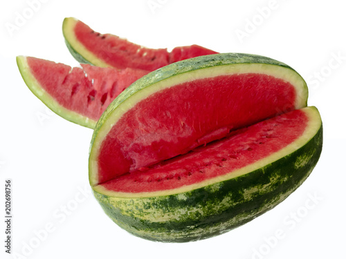 Watermelon closeup, isolated, background