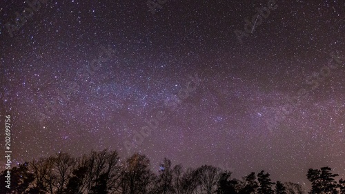 Night starry sky with milky way