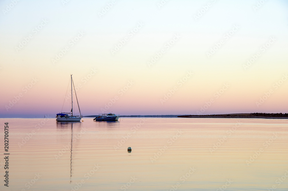 Calm waters for a fishing boat 