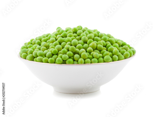 Dried Green Peas on White Background © Indian Creation