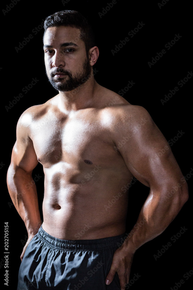 Portrait of confident bodybuilder man Portrait of confident bodybuilder man
