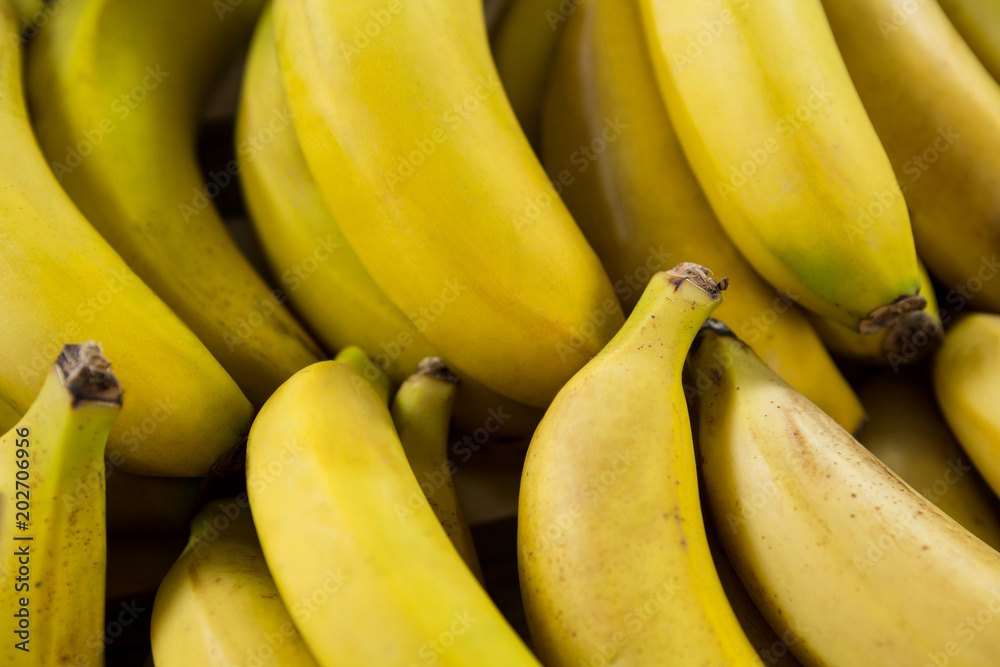 Full frame of bananas