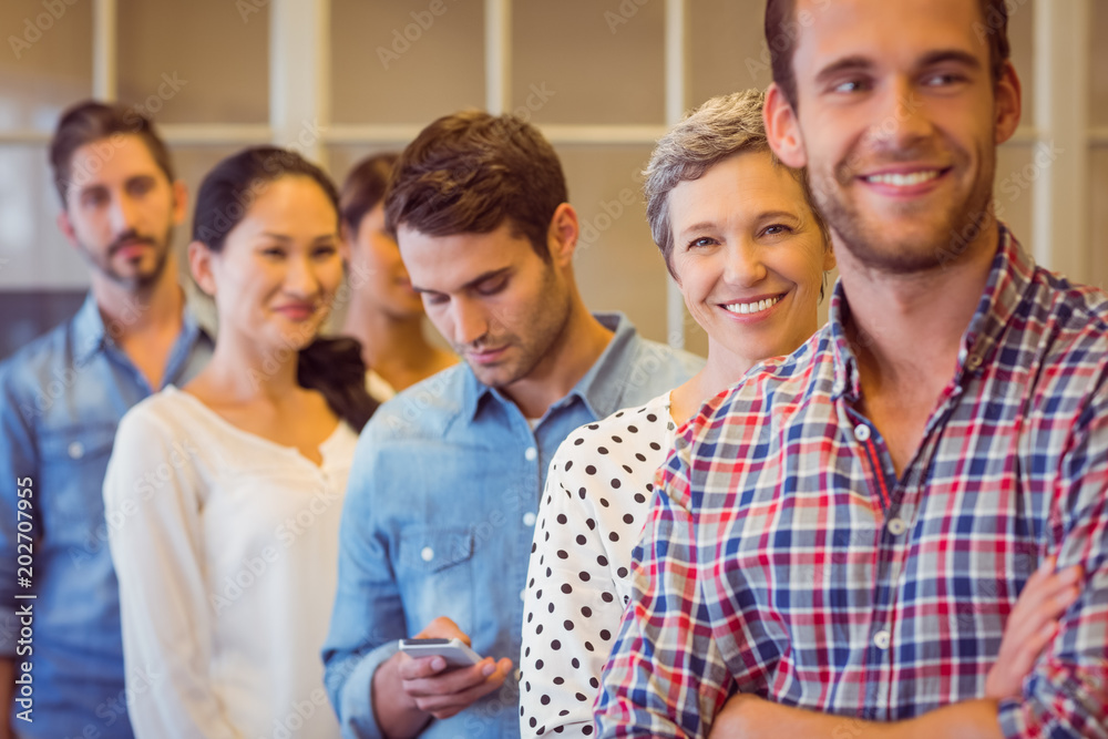 Smiling businesswoman looking at the camera Smiling businesswoman looking at the camera