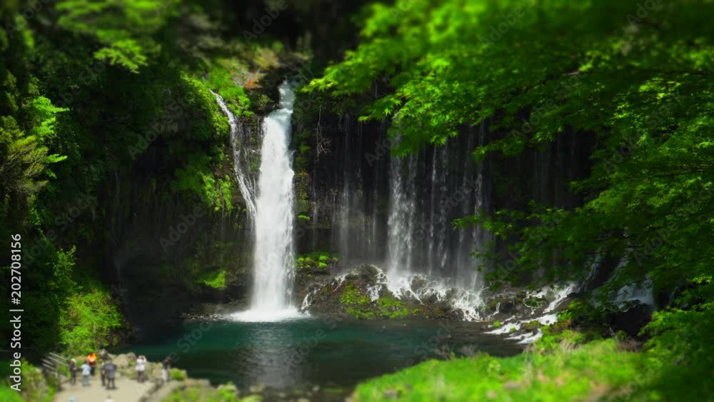 Shiraito waterfall - tilt shift Shiraito waterfall - tilt shift