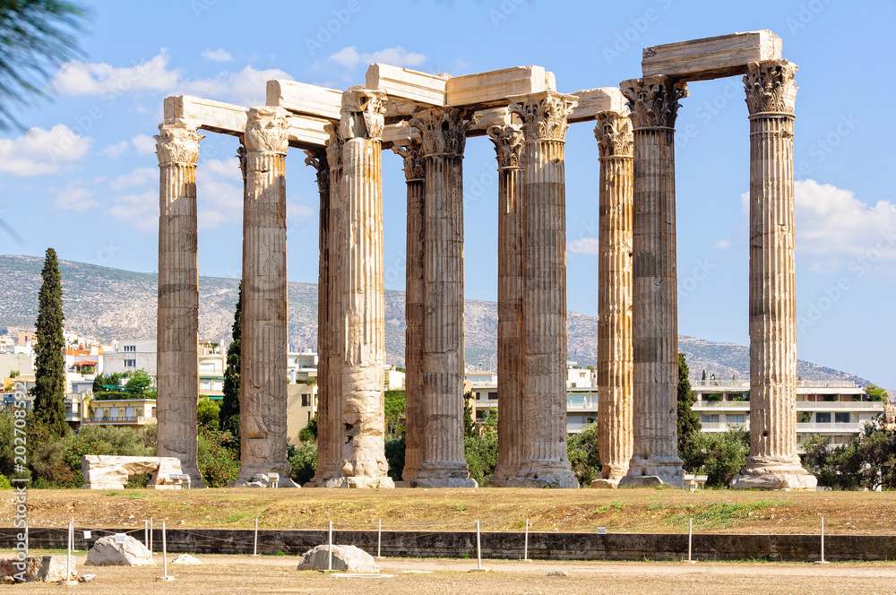The Temple of Olympian Zeus, also known as the Olympieion, was one of the largest temples ever built in the ancient world - Athens, Greece