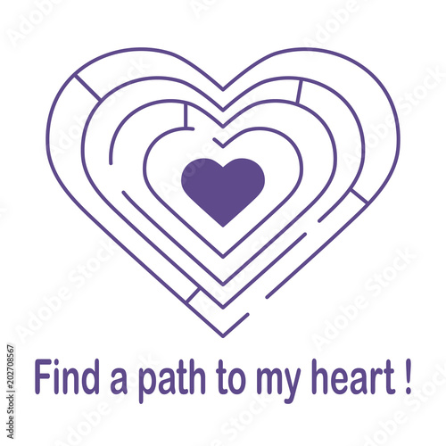 Labyrinth to the heart. Valentine's Day